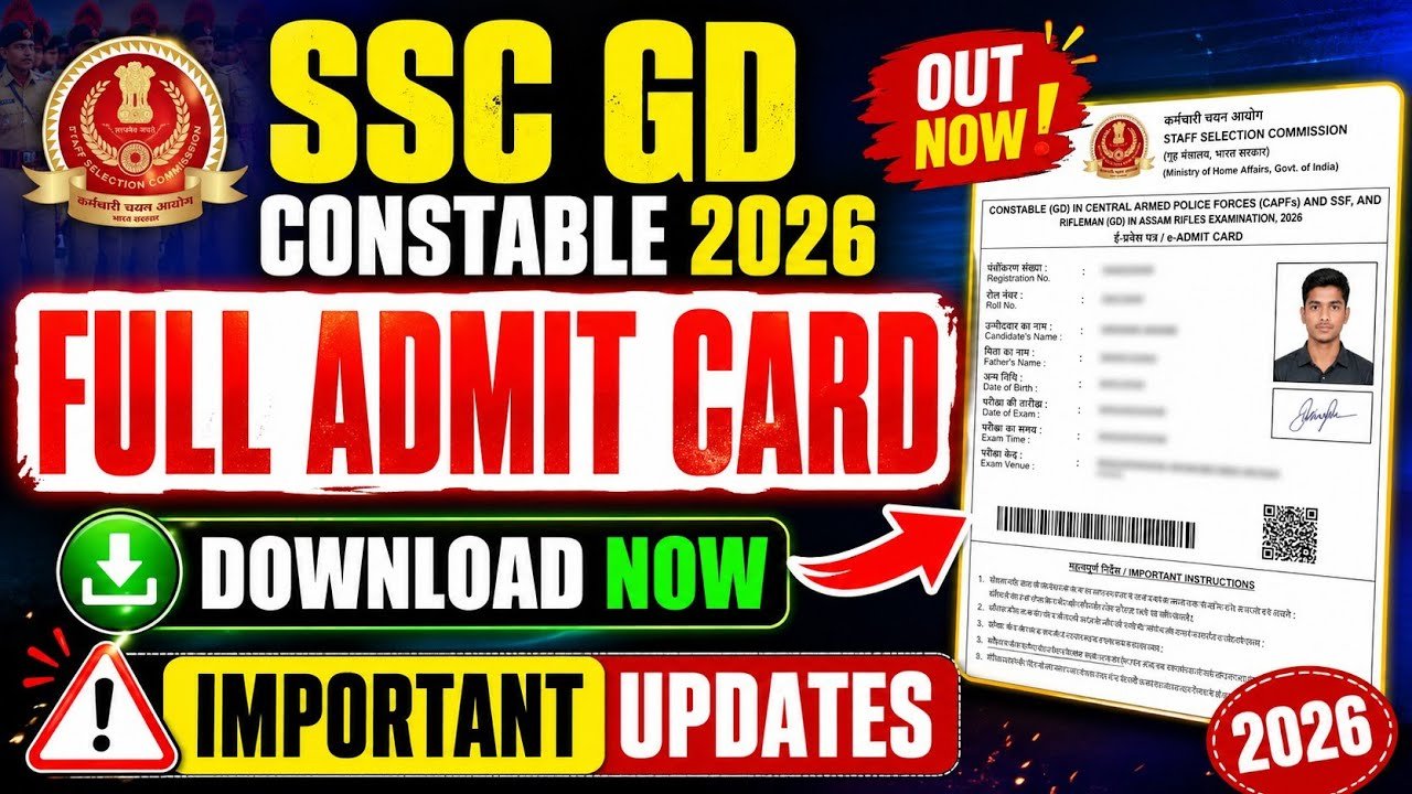 SSC GD Admit Card 2026